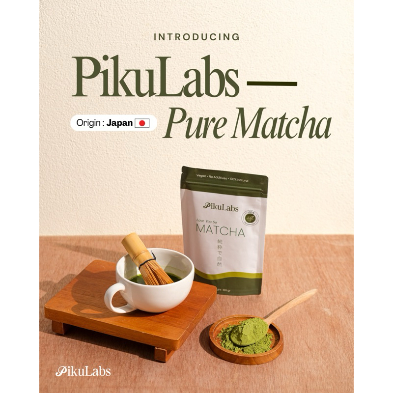 

PikuLabs Pure Matcha Powder 100gr | 100% Pure, No Additives