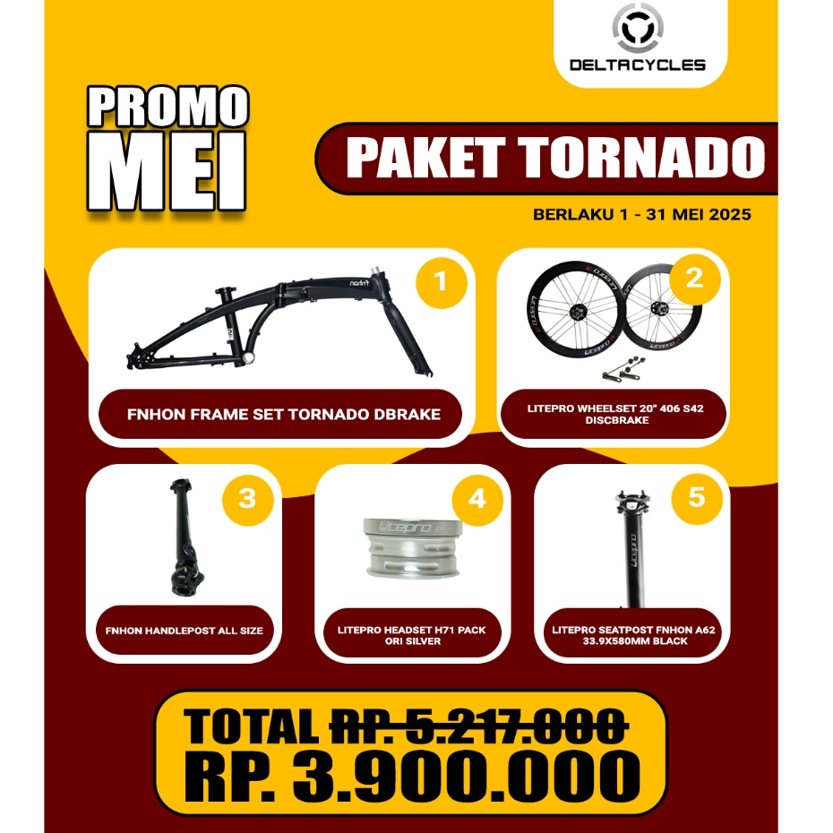 PAKET PROMO FNHON FRAMSE SET TORNADO DBRAKE