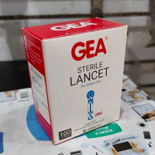 Blood Lancet GEA Blood Lancet Jarum Pengambilan Darah Periksa Gula Darah / Gluco Dr Jarum Lancet