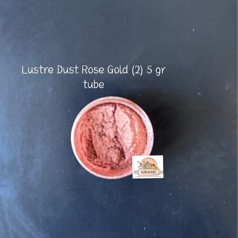 

Lustre Dust Rose Gold no(2) 5 gram tube bubuk emas pewarna makanan