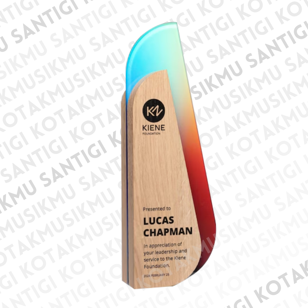 HAIKARL Trophy Kayu Custom (Tipe-28) Piala Kayu Custom Plakat Kayu Custom Plakat Akrilik Custom
