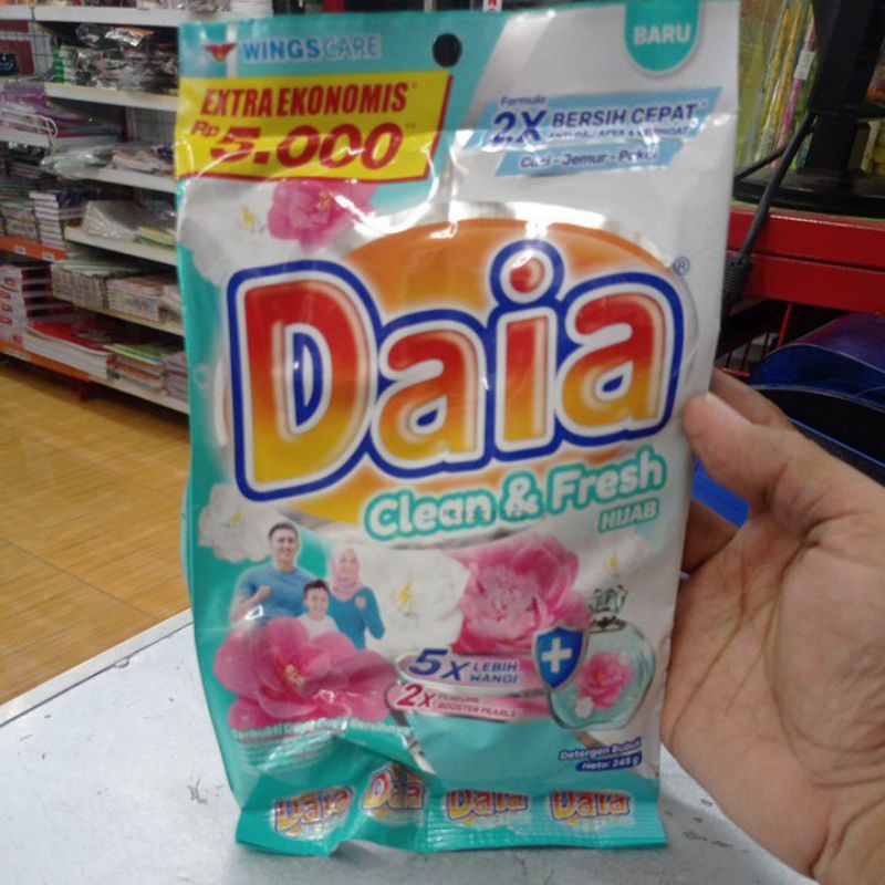 DAIA CLEAN & FRESH HIJAB 245GR // DETERGENT// SABUN CUCI BAJU