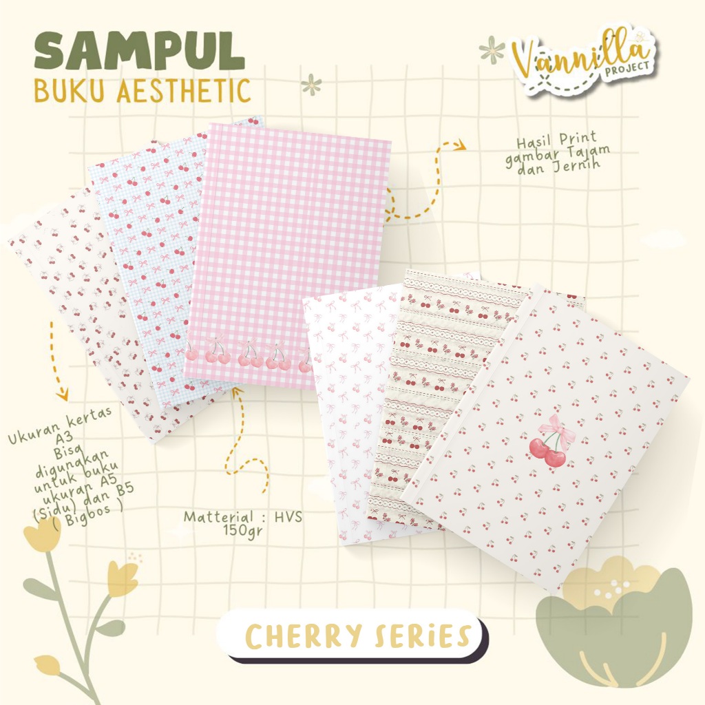 

8 Lembar Sampul Buku Aesthetic A5 & B5