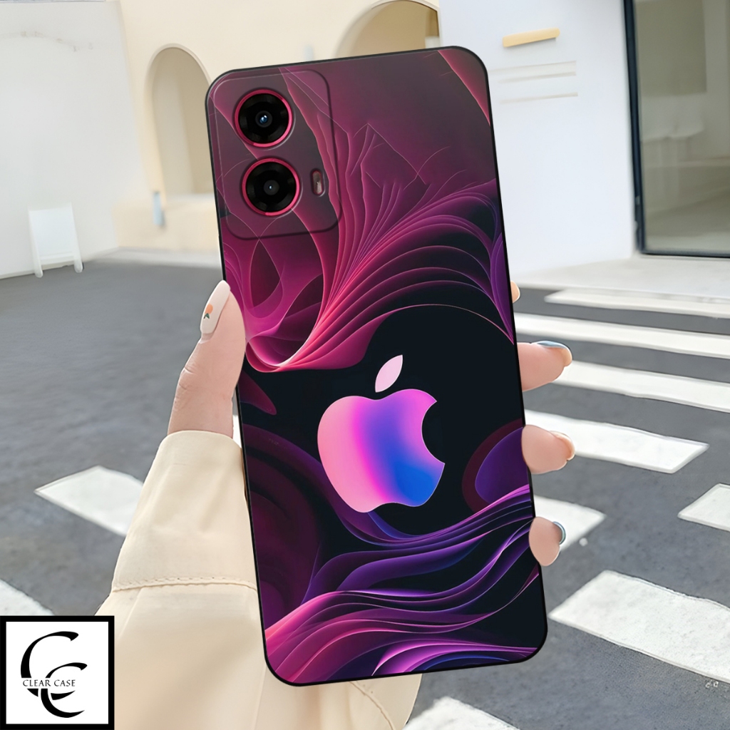 Softcase Handphone Motorola G45 Terbaru 2025 Motif Apple | Case Motorola G45 Terbaru | Pelindung HP 
