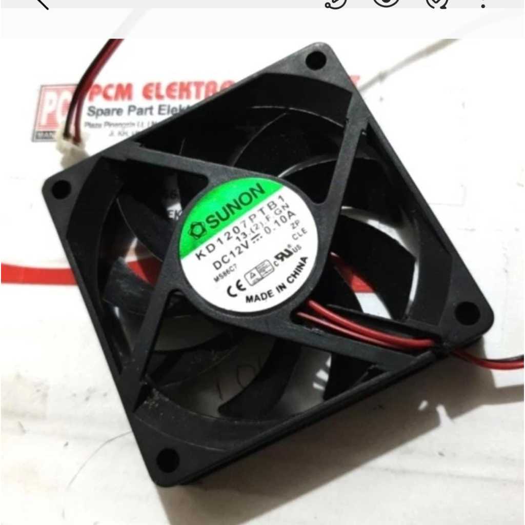 RE3579 fan dc 7 x 7 cm 7x7 cm 7cm 12v 12volt 12 volt sunon tebal 0.14mm 0.1a by PCM LTC GLODOK