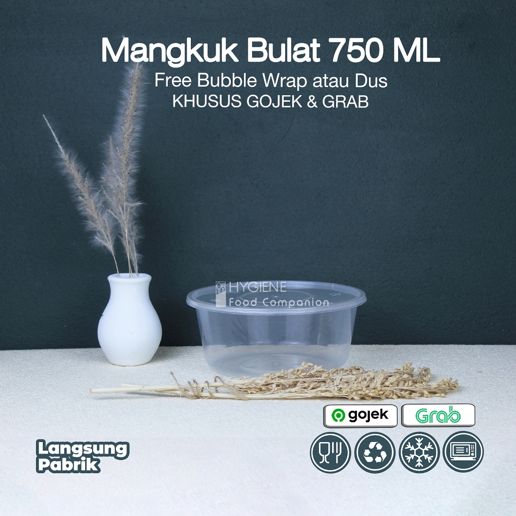 Thinwall Bulat 750 ml Mangkok - Roundbowl 750ml - Mangkok Bulat 750ml