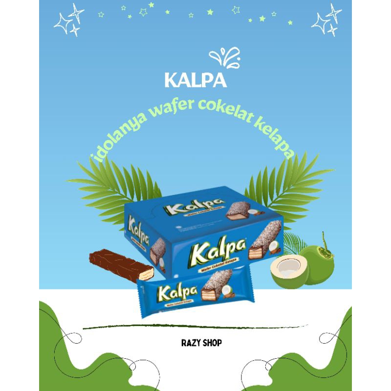 

[READY STOCK] kalpa wafer coklat kelapa 1 box isi 12 pcs