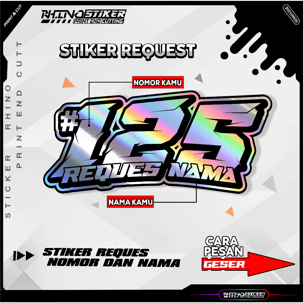 STIKER  V5 REQEST NOMOR DAN NAMA KAMU Stiker Cutting STIKER ANGKA STIKER RACING NOMOR RACING