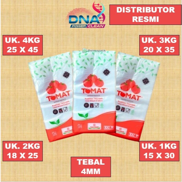 Plastik Tomat Ukuran 1Kg 2Kg 3Kg 4Kg Ukuran 15 X 30 , 18 X 25 , 20 X 35 , 25 X 45