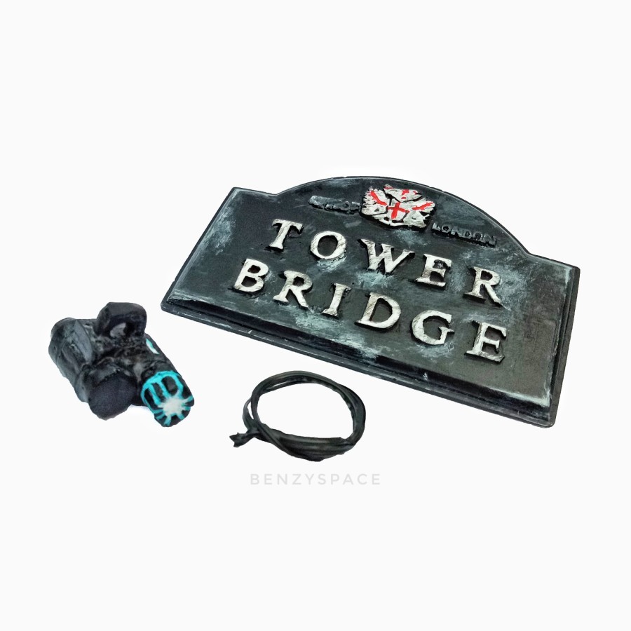 1/12 Scale Shield London Bridge Sign Accessories Custom for Marvel Legends SHF Mezco Mafex Spiderman