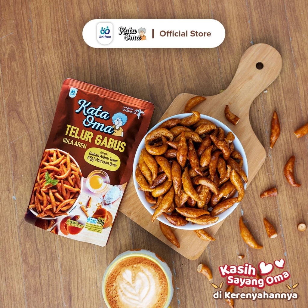 

Kata Oma Telur Gabus Rasa Gula Aren - Cemilan Kue Gabus 50 Gr TERBARU