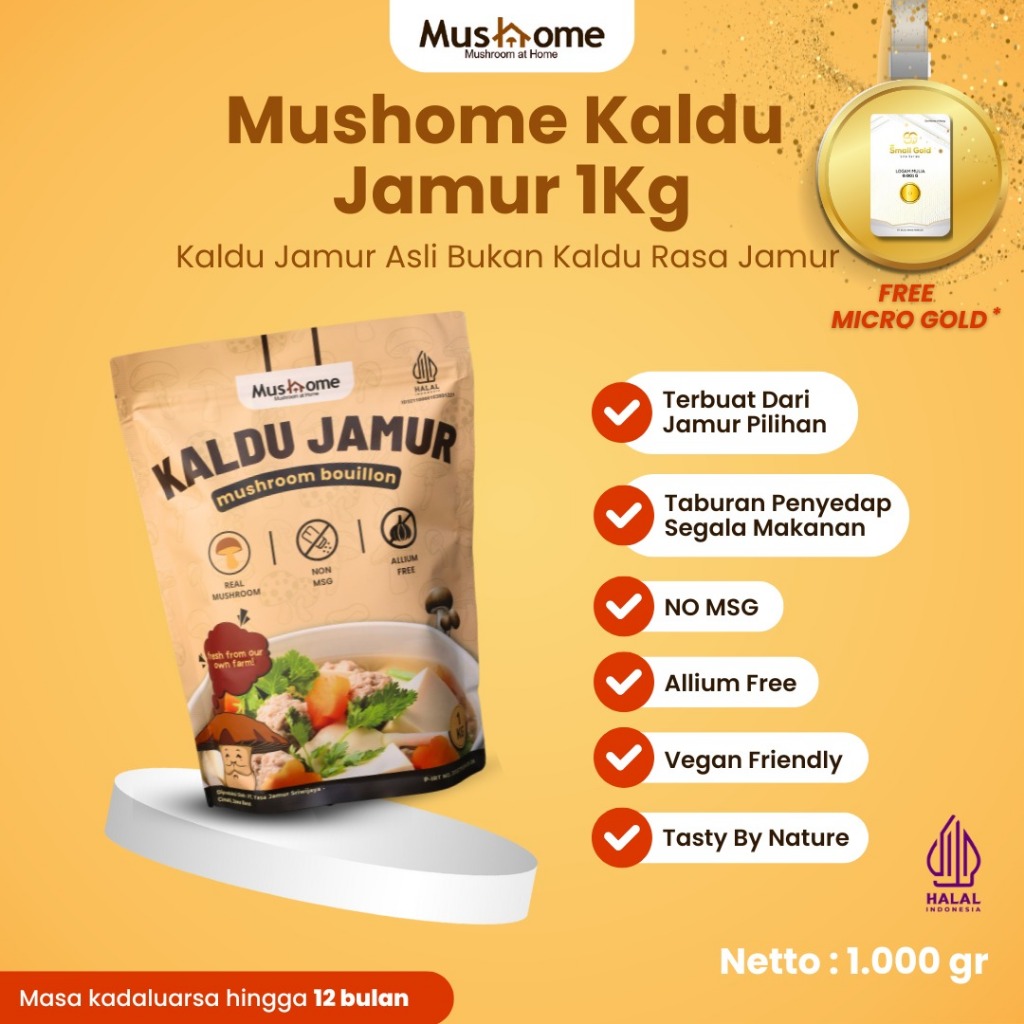 

Kaldu Jamur Asli Shiitake 1kg - Mushome - Rendah Kalori & Lebih Sehat