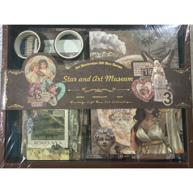 

[Star and Art Museum] 125pcs Bujo Set Box Retro Originality Rich Gift / Deco Journaling Paket Jurnal Retro Vintage