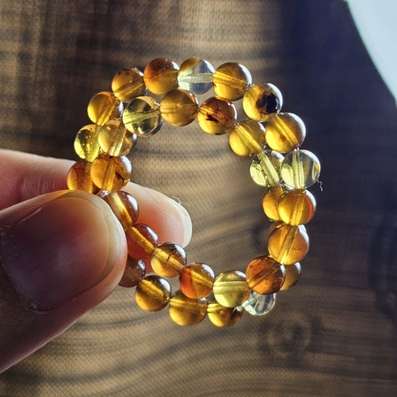 Gelang Amber variasi Taxol dan blue amber