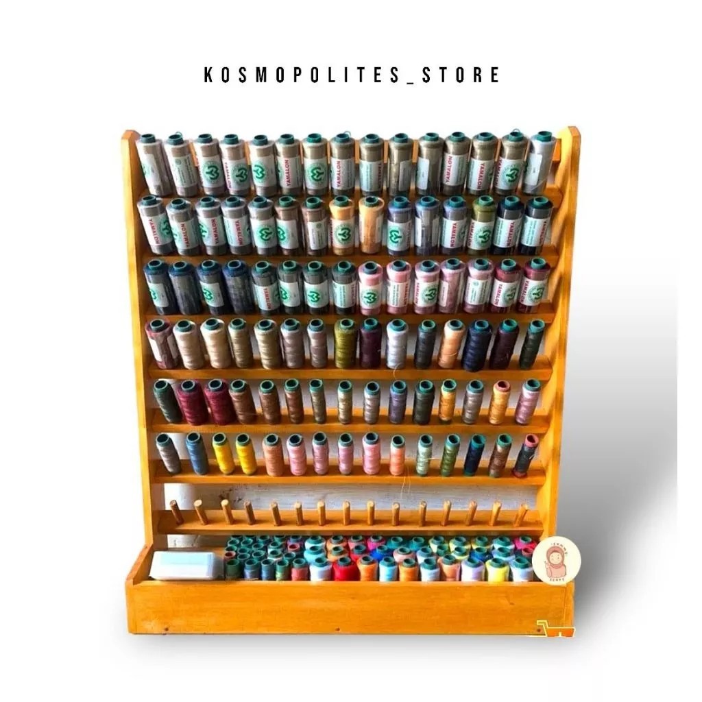 Rak benang jahit Kap 105 pcs /Rak serbaguna kayu