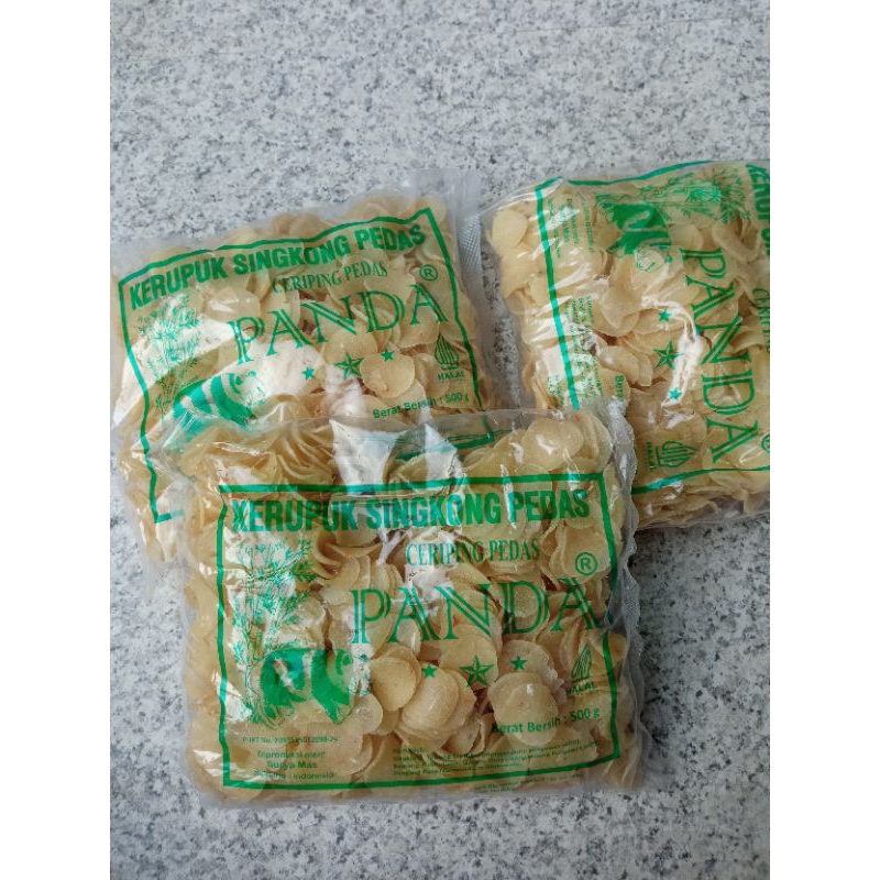 

[500gr] KERUPUK CAP PANDA FREE BUBLE WRAP| KERUPUK SINGKONG | KERUPUK PEDAS | KERUPUK MENTAH
