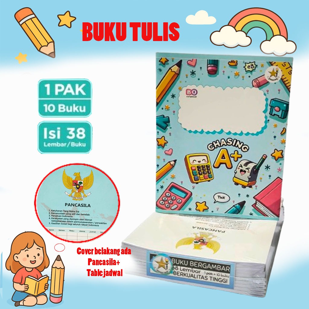 

BH01 Buku Tulis Special Edition 38 Lembar - 10 buku