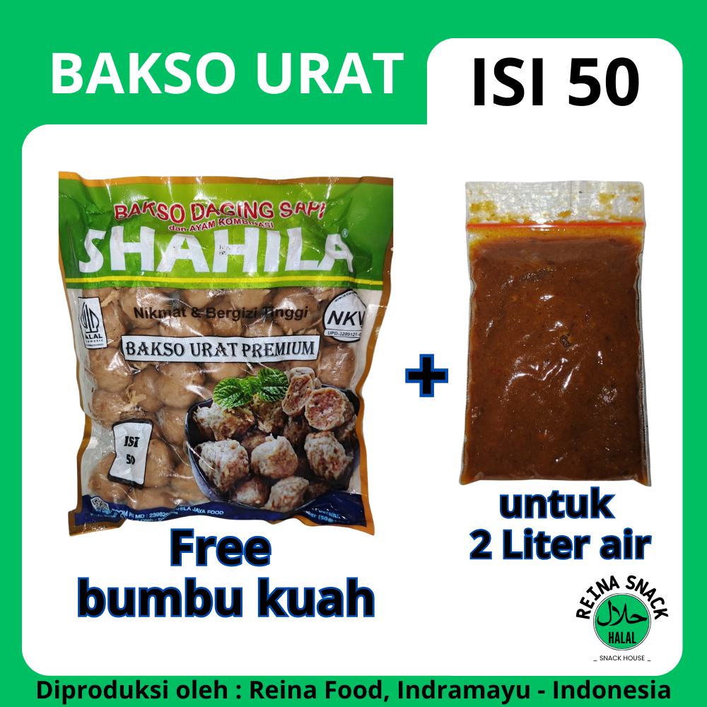 

BAKSO URAT ISI 50 SAHILA FREE BUMBU KUAH