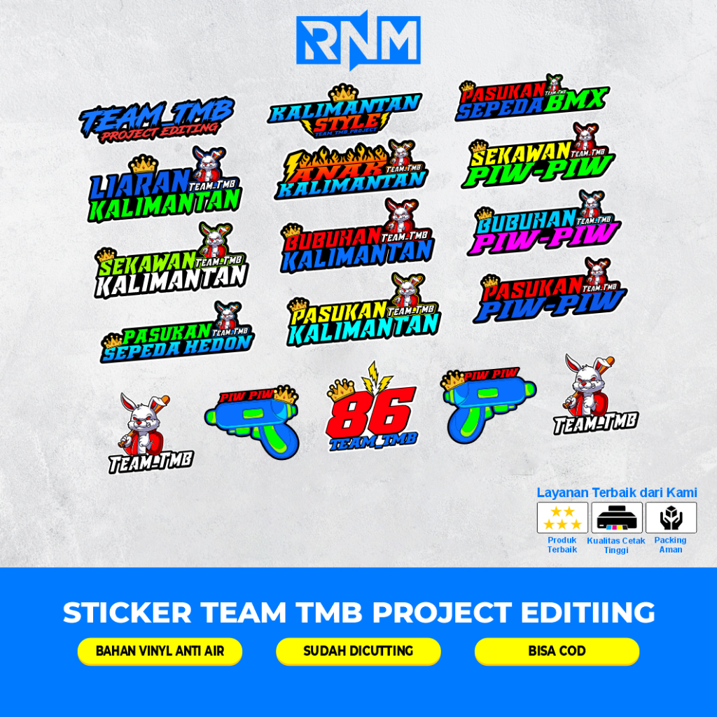 

STICKER PACK TEAM SEPEDA TMB HEDON