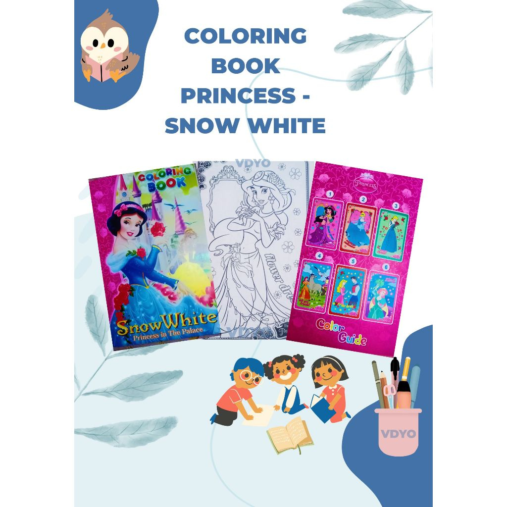 Buku Mewarnai Anak (Princess-Snow White) – Edukatif, Cocok untuk PAUD, TK, SD (HVS)