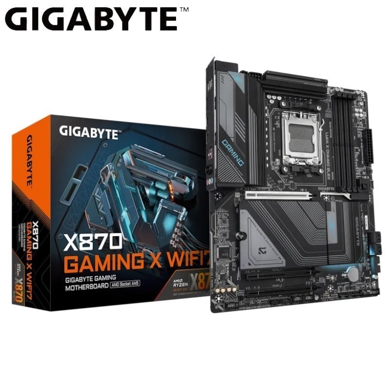 Gigabyte X870 GAMING X WIFI7 - Motherboard ATX AMD X870 DDR5 256GB Dual-Channel PCIe 5.0 x16