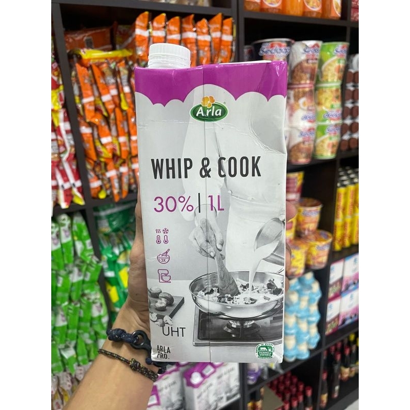 

[Whispers] Arla whip and cook 30% 1liter
