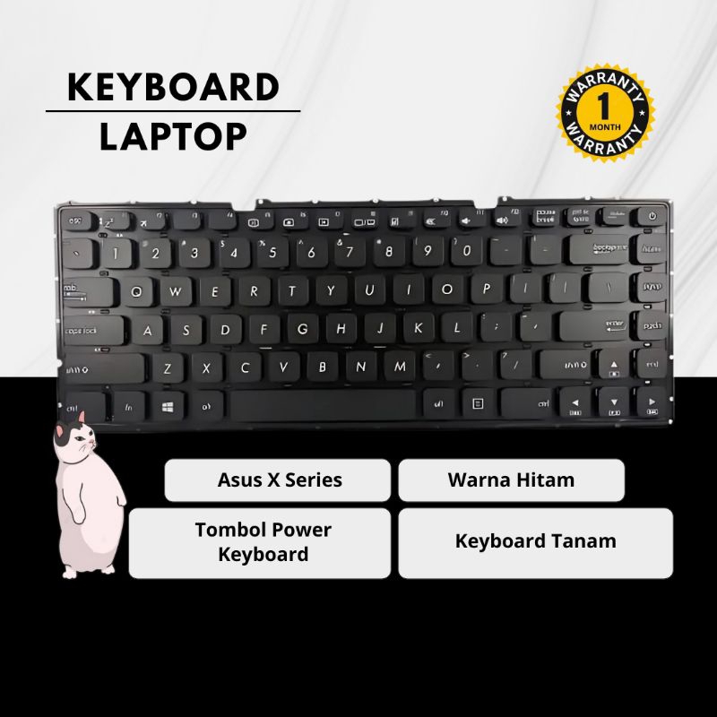 Keyboard laptop Asus X Series ORI Garansi Warna Hitam - X441 X441S X441U X441UB X441M X441MA X441B X