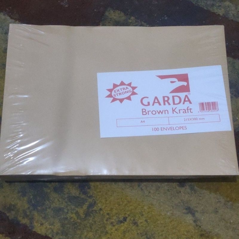 

Amplop Coklat A4 GARDA 215 x 300 mm (100 Lembar )