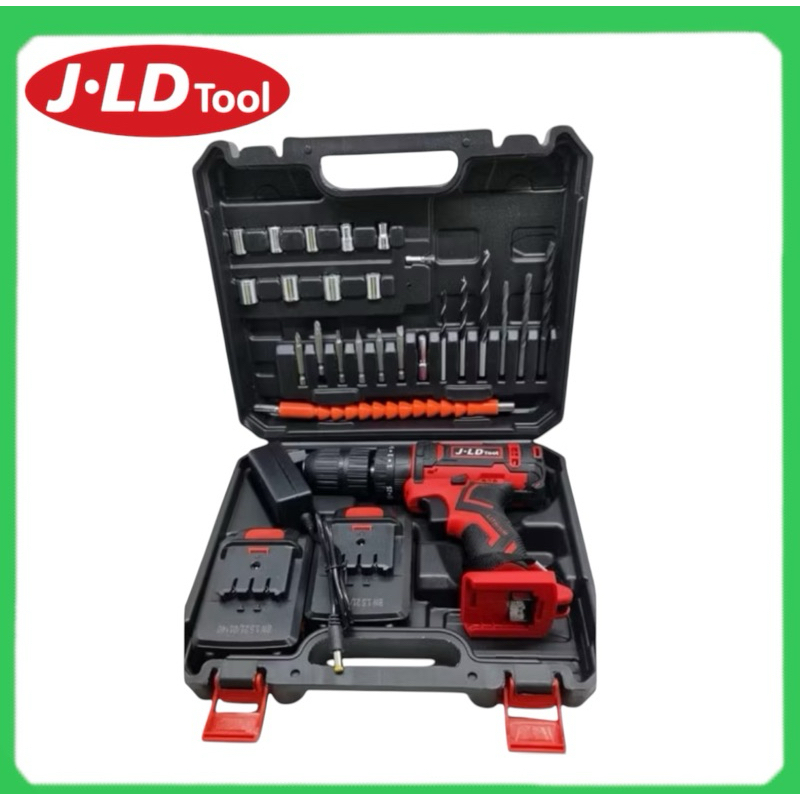 Jld mesin bor 2 baterai 36 volt Cordles impact Wrench Full set