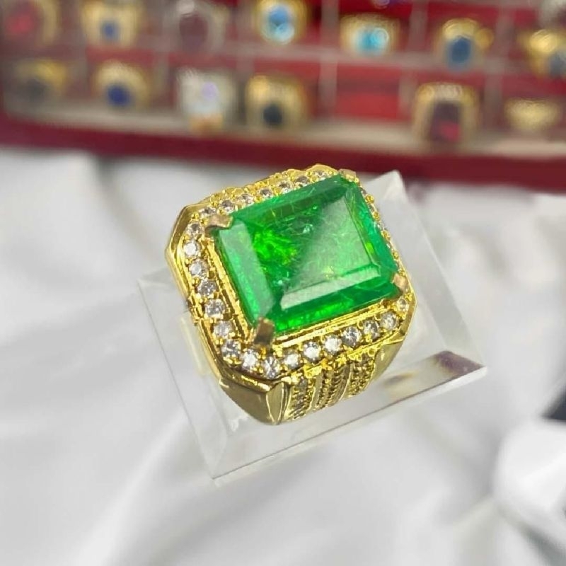 CINCIN TERBARU BATU CINCIN AKIK PERMATA PRIA ZAMRUD COLOMBIA CHATAM RING PERAK BANGKOK 926 SIAP PAKA