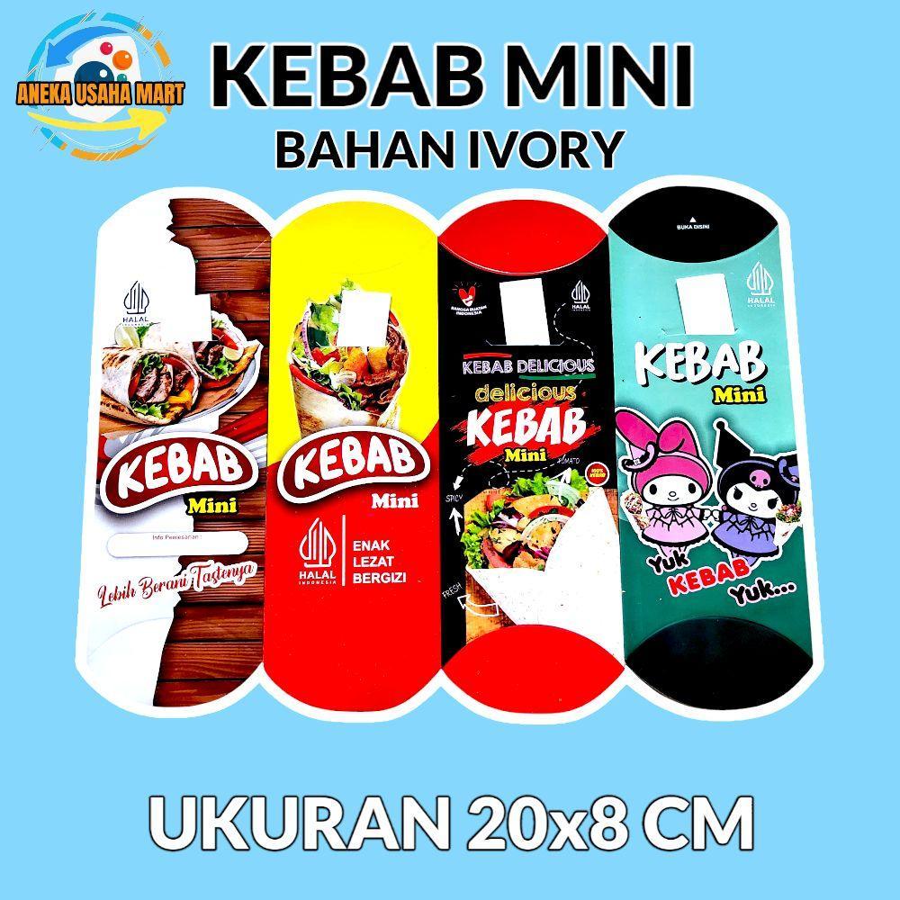 

100 Pcs Kertas Bungkus Kebab Mini Bahan Ivory Ukuran 20x8 cm