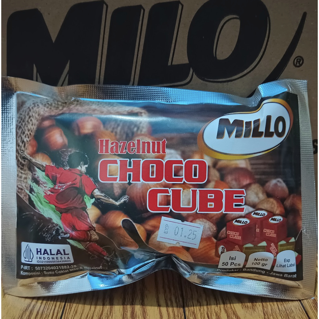 

Millo Cube Lokal Kacang Hazelnut 1 Pack (Isi 50 Cube)