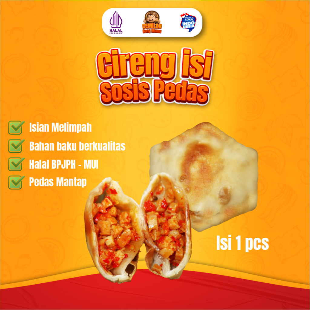 

CEMILAN KANG MUMU CIRENG ISI SOSIS CINCANG PEDAS PESAN ECER SATUAN