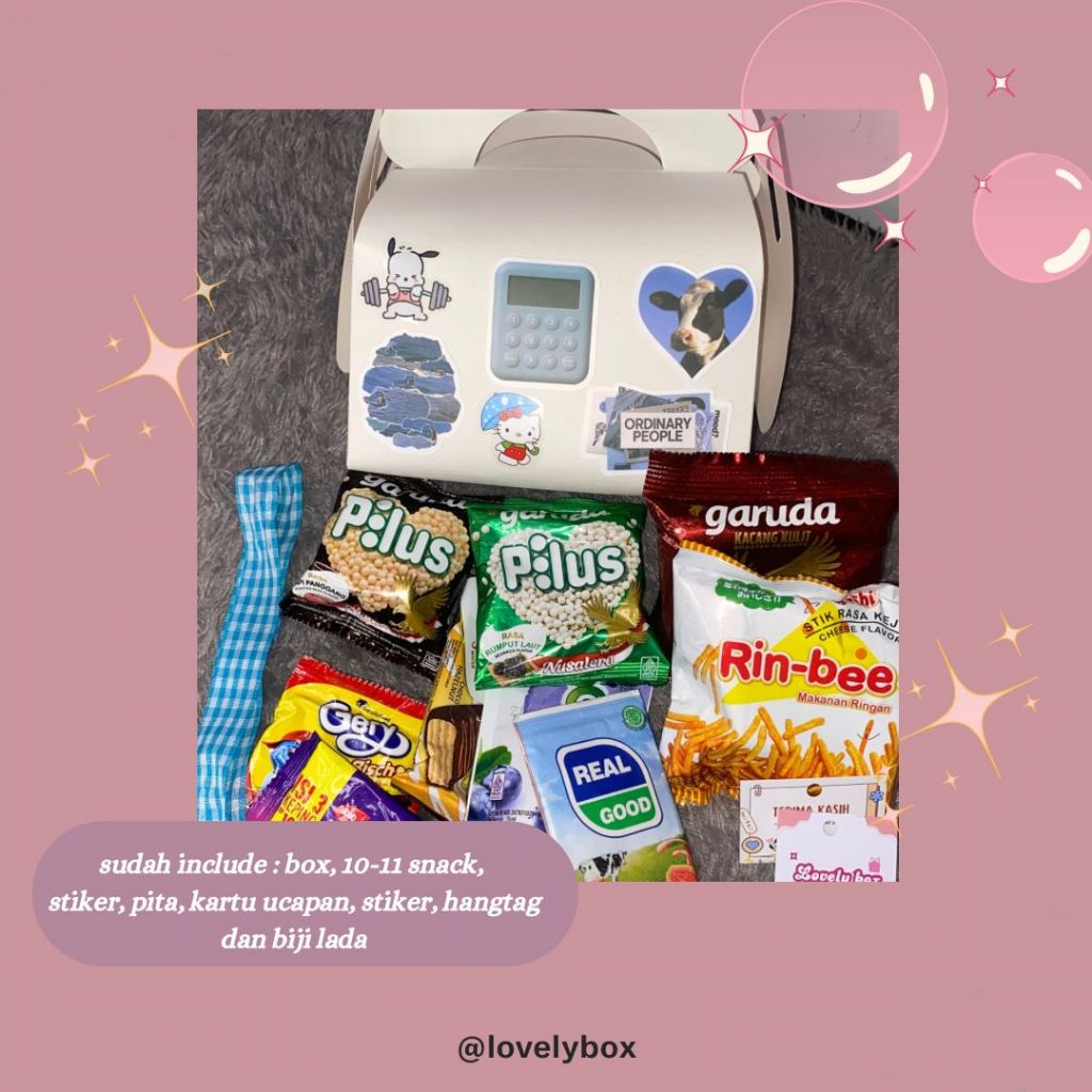 

Gable Box/ Hampers Box Snack- Paket Gemes Isi Jajanan Hits