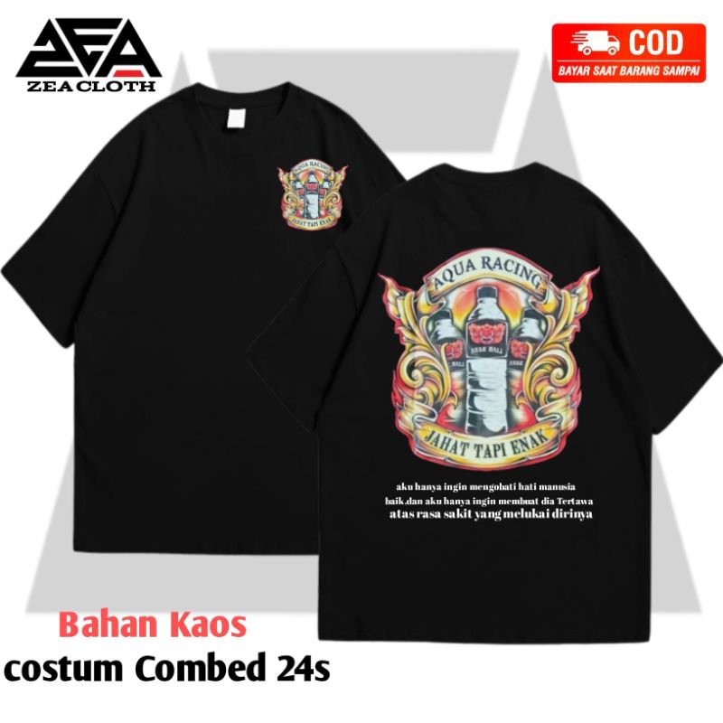 Kaos Aqua Racing Jahat Tapi Enak/Baju T-shirt ArakBali Racing Herex Cotton Combed 24s Unisex Premium