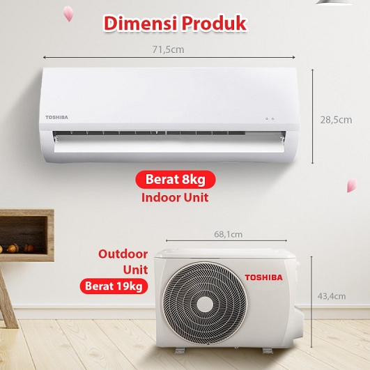 AC Toshiba RAS05B2KG 0.5 PK / 340 Watt / R32