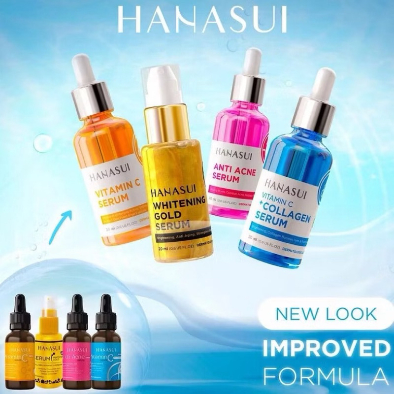 HANASUI Oil Control Serum Vit C + Collagen | Anti Acne | Vitamin C | Whitening GOLD | Bright | Azzah