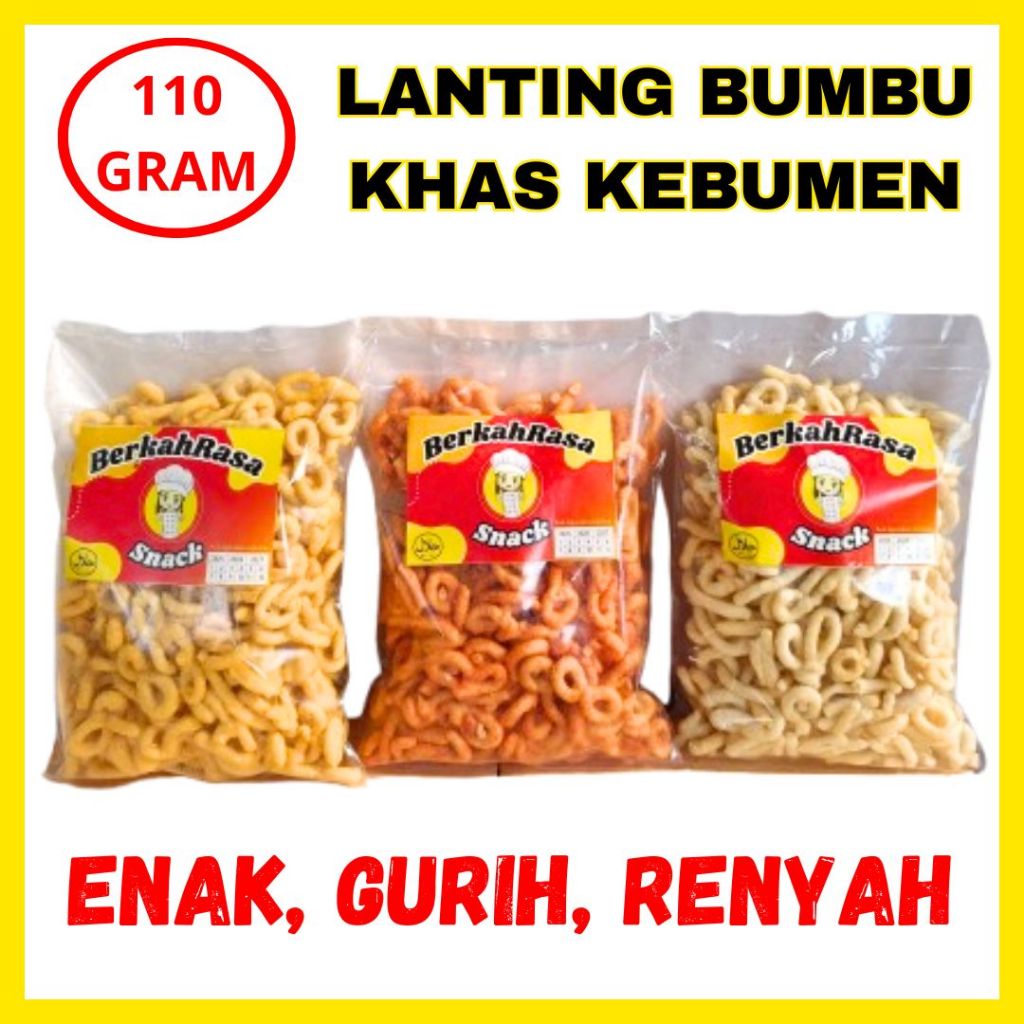 

Lanting bumbu khas kebumen 110 gram - oleh oleh lanting singkong kebumen