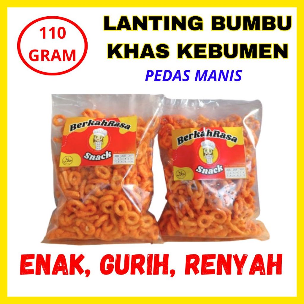 

Lanting bumbu pedas manis 110 gram khas kebumen renyah