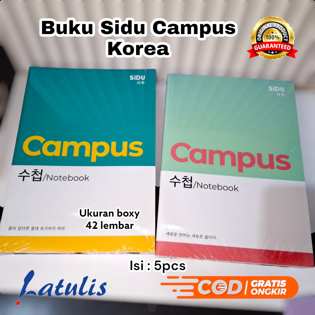 

Buku Tulis Sidu Maxi 42 Lembar / Sidu Campus Korea Besar isi 42 Lbr Ukuran Boxy / 1 pak - 5 buku