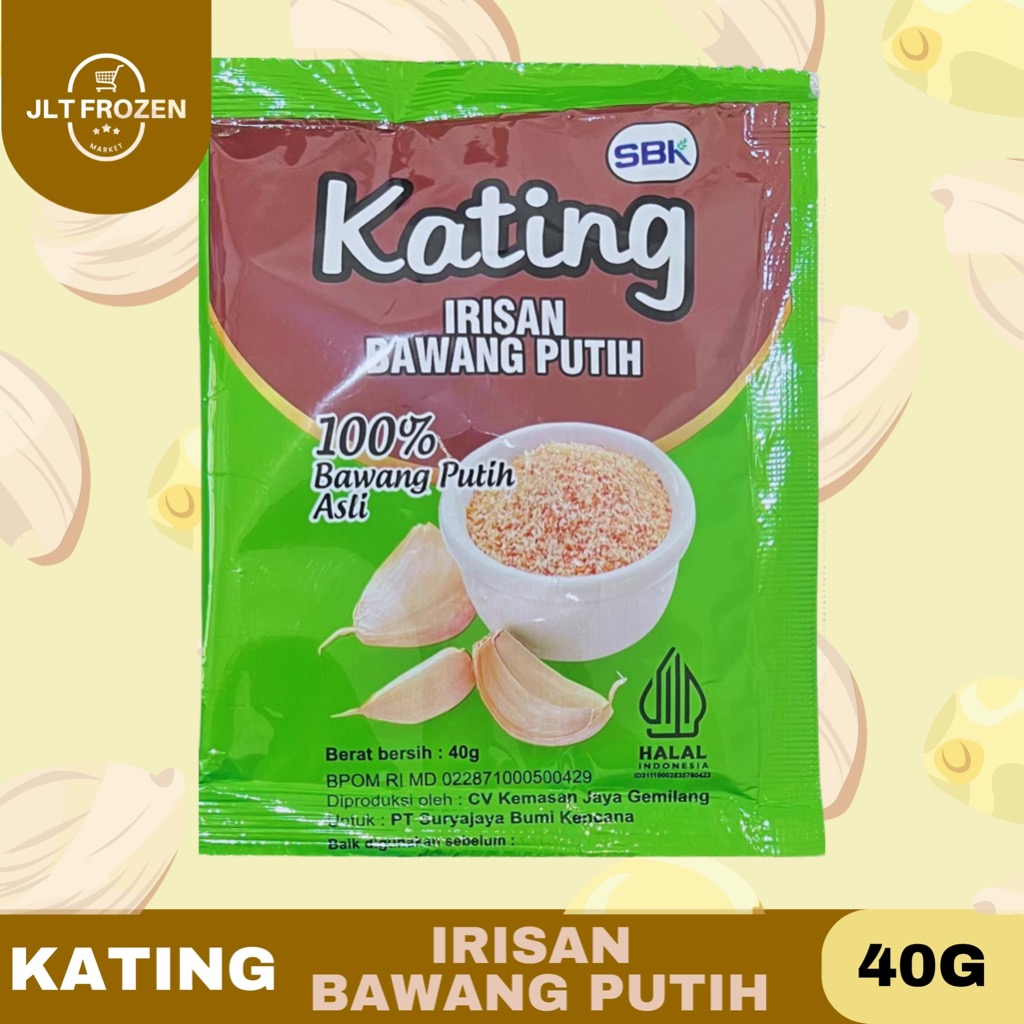 

Kating Irisan Bawang Putih 40g - 1PCS / Irisan Kecil Kasar Bawang Putih / 100 % Bawang Putih Asli
