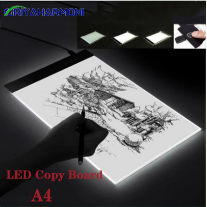 A4 Led Light Pad Drawing Tracing Board Stensil Board Papan Jiplak Gambar Led Copy Board Papan Led Li