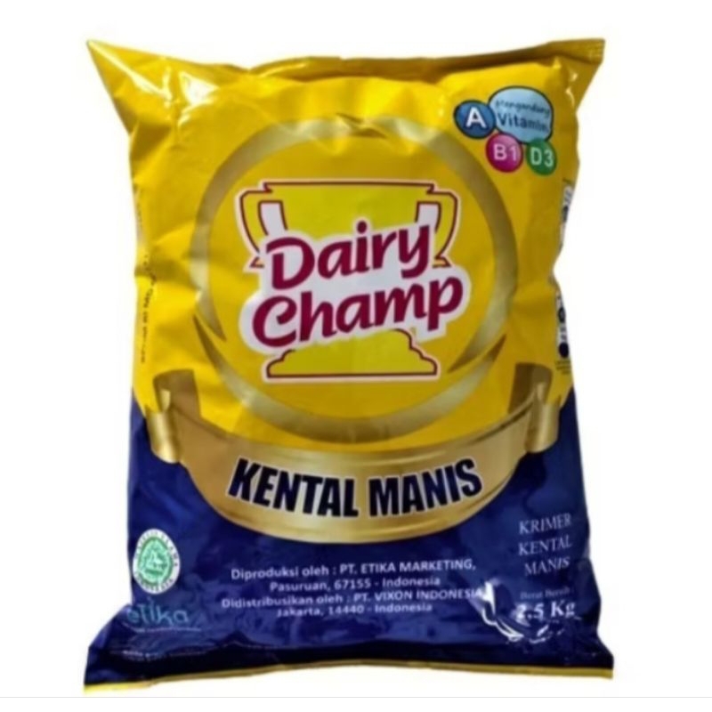 

SUSU KENTAL MANIS DAIRY CHAMP 2.5KG /DAIRY CHAMP GO-SEND GRAB ONLY