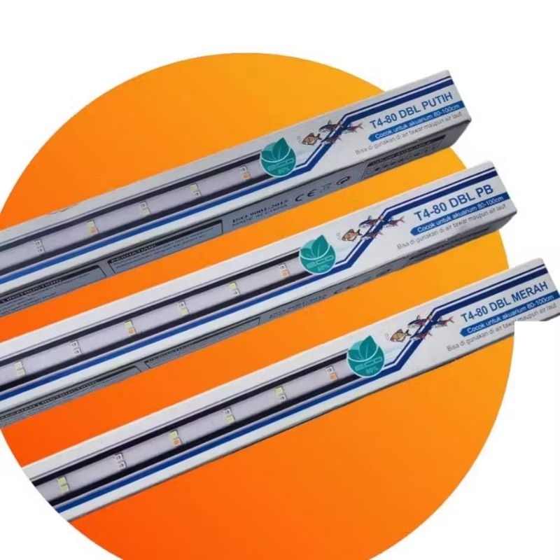 Lampu LED Celup Aquarium DBL 80cm 3x Ganti Warna Packing Bubble + Pipa