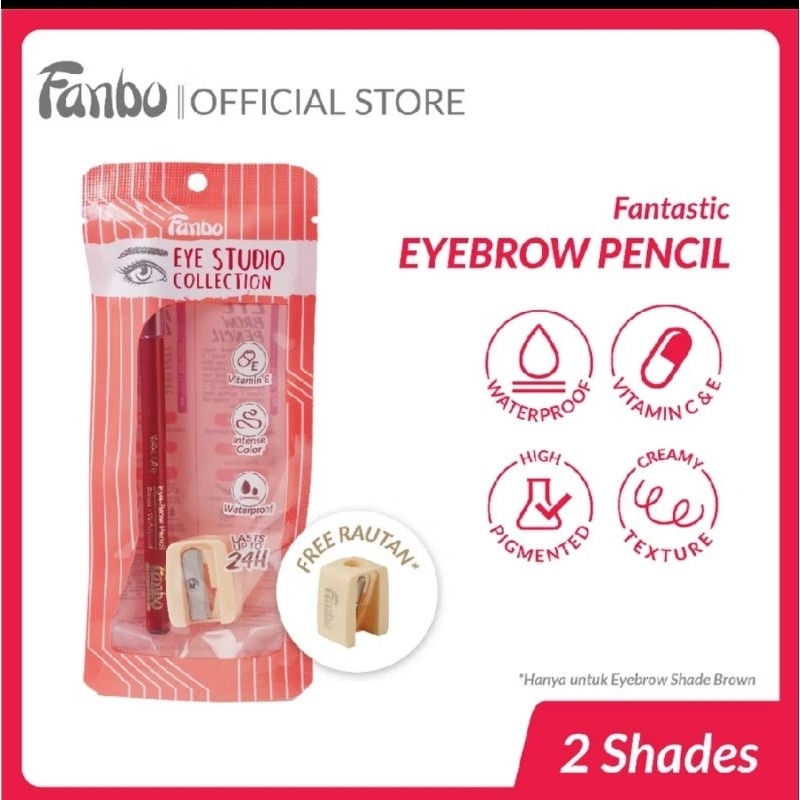 Fanbo fantastic eyebrow pensil alis rautan khusus Coklat Brown