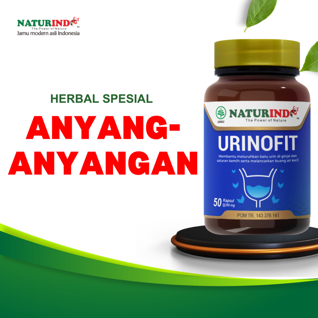 Obat Anyang Anyangen Infeksi Saluran Kencing Alami Urinofit 50 kapsul Merk Naturindofit