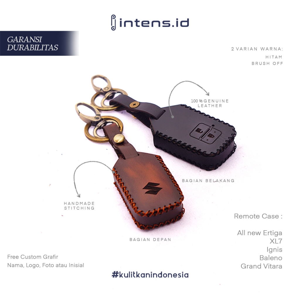 Intens.id gantungan kunci sarung remot keyless cover mobil suzuki All new ertiga xl7 ignis baleno