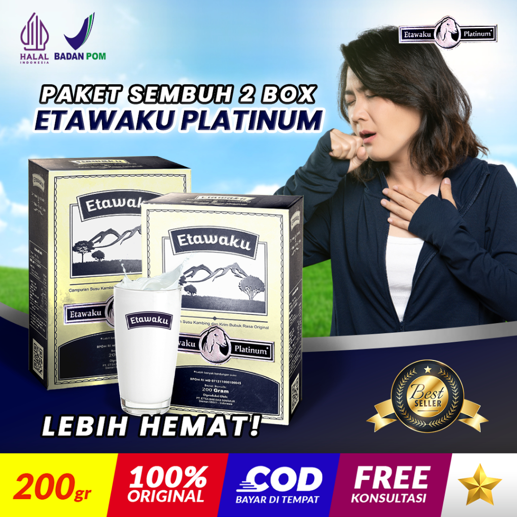 

Etawaku Platinum - Susu Kambing Etawa Obati Pernafasan Sesak Nafas Asma Bronkitis Original