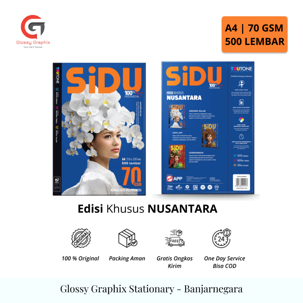 

Kertas HVS Sidu A4 70 Gsm / 1 Rim HVS Original Edisi Khusus Nusantara