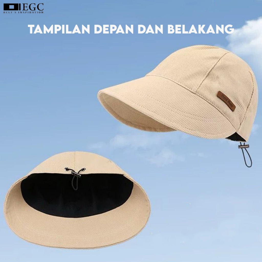 TERBARU ( HAND MADE )TOPI WANITA KOREA STYLE TOPI VISOR PANJANG ANTI UV TOPI OLAHRAGA TOPI